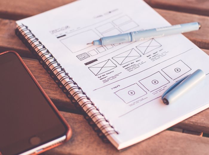 Website design wireframes